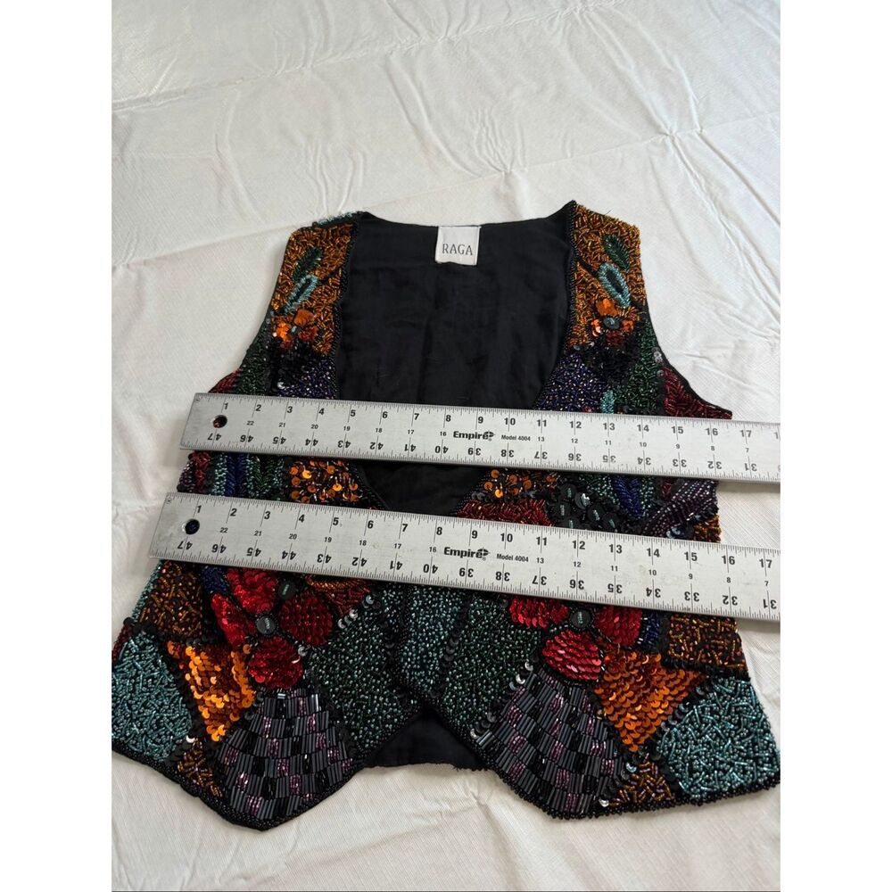 Raga Anthropologie Sequin Beaded Vest Size XS Small See Measurements - Picture 3 of 7